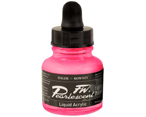 FW Pearlescent Liquid Acrylics  1oz  Sun Magenta