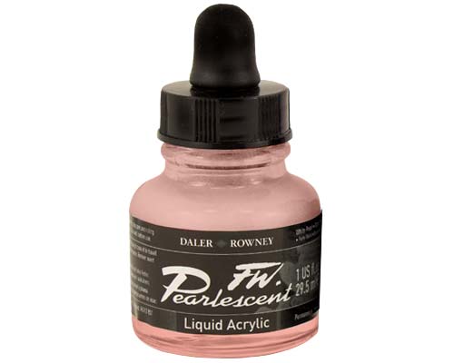 FW Pearlescent Liquid Acrylics  1oz  Platinum Pink