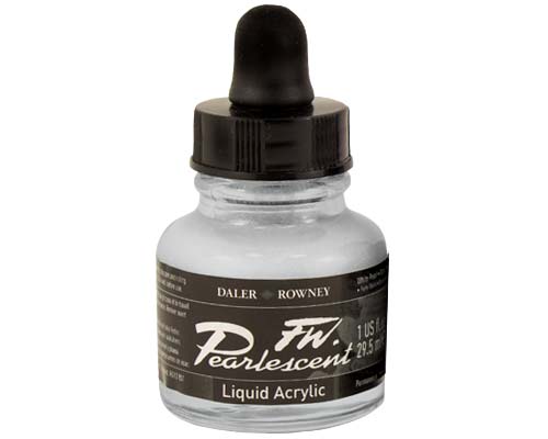 FW Pearlescent Liquid Acrylics  1oz  Silver Pearl