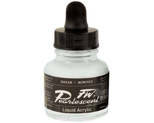 FW Pearlescent Liquid Acrylics  1oz  White Pearl