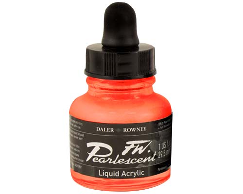 FW Pearlescent Liquid Acrylics  1oz  Sun Orange