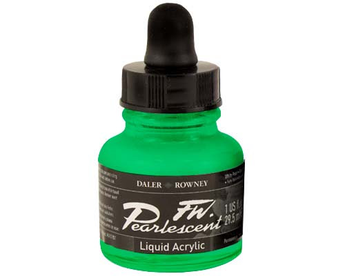 FW Pearlescent Liquid Acrylics  1oz  Macaw Green