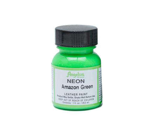 Angelus Neon Acrylic Leather Paint - 1oz - Amazon Green