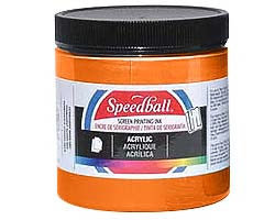 Speedball Acrylic Screen Printing Inks - Fluorecent Orange