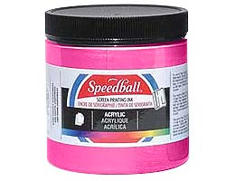 Speedball Acrylic Screen Printing Inks - Fluorecent Hot Pink