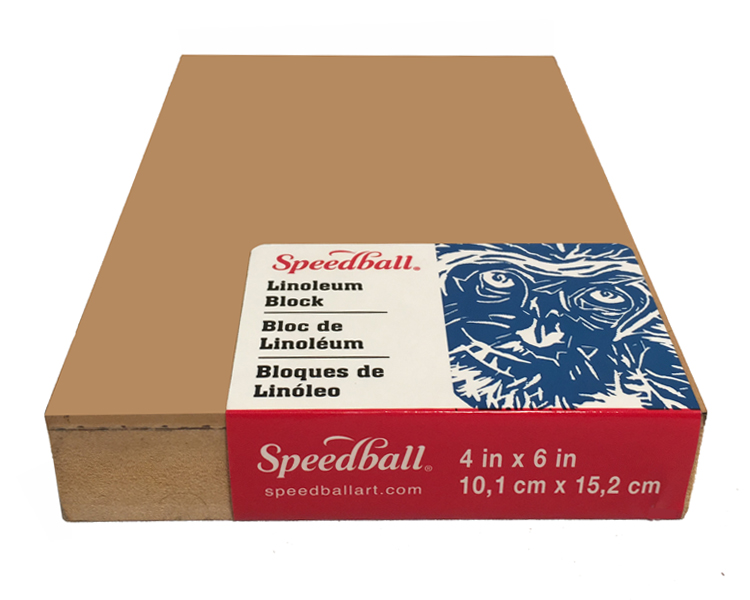 Speedball Mounted Lino Block  4 x 6 in.