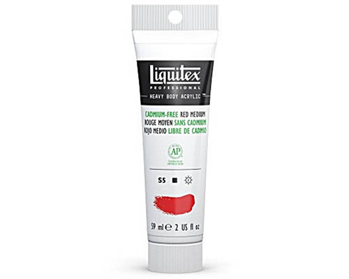 Liquitex Heavy Body Cadmium-Free Acrylic  2 oz Tube  Red Medium