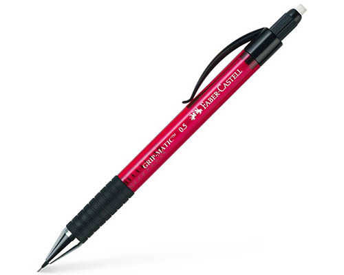 Faber-Castell Grip Matic Mechanical Pencil – 0.5mm Red