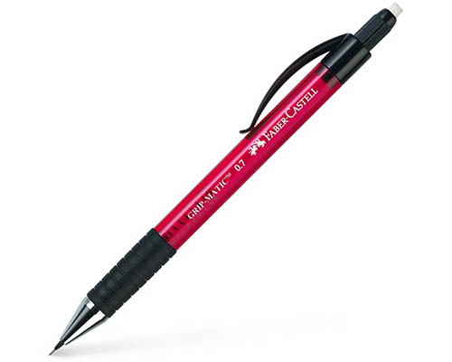 Faber-Castell Grip Matic Mechanical Pencil – 0.7mm Red 