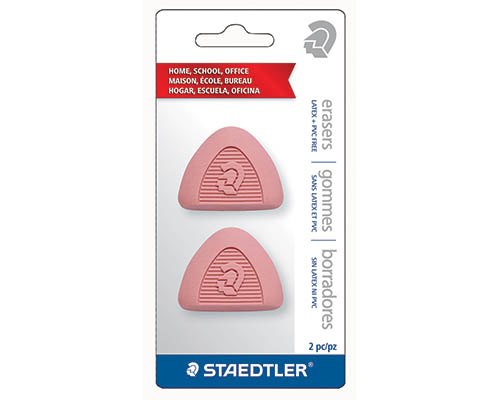 Staedtler Triangle Pink Eraser – Pack of 2