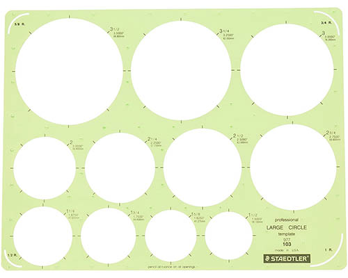 Staedtler Large Circle Template – 11 x 8.5 in.