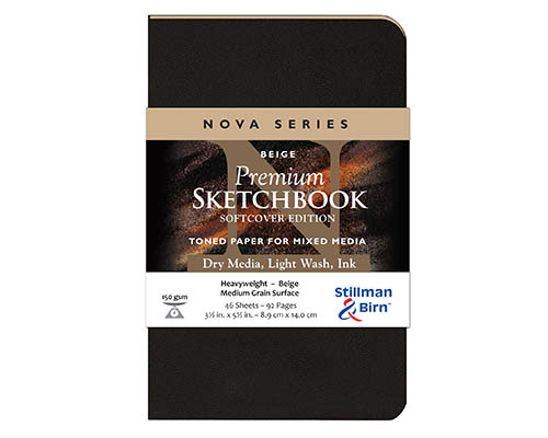 Stillman & Birn Nova Series Softcover Sketchbook  Beige  5.5 x 3.5 in.
