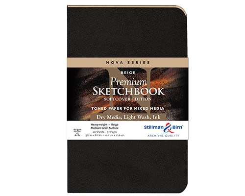 Stillman & Birn Nova Series Softcover Sketchbook  Beige  5.5 x 8.5 in. 