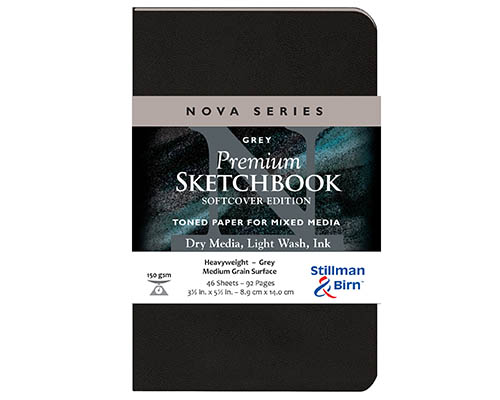 Stillman & Birn Nova Series Softcover Sketchbook  Grey  3.5 x 5.5 in.
