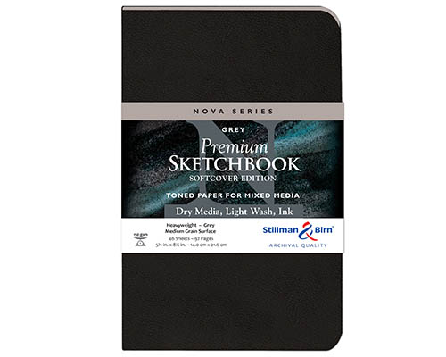 Stillman & Birn Nova Series Softcover Sketchbook  Grey  5.5 x 8.5 in.