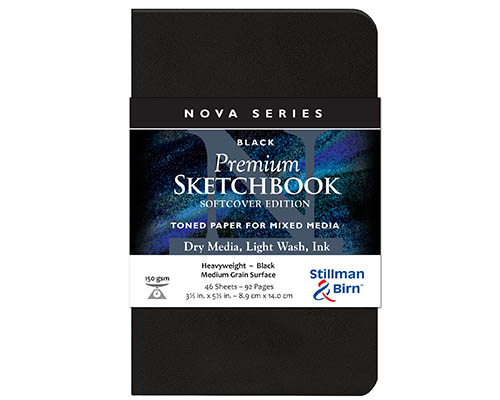 Stillman & Birn Nova Series Softcover Sketchbook  Black  3.5 x 5.5 in.