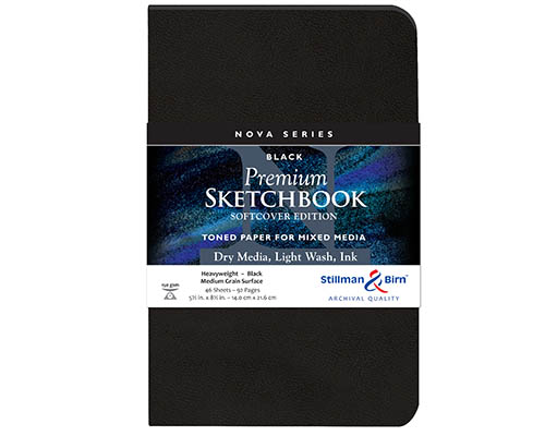Stillman & Birn Nova Series Softcover Sketchbook  Black  5.5 x 8.5