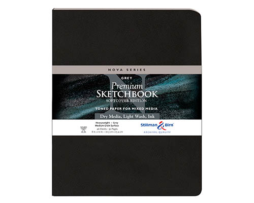 Stillman & Birn Nova Series Softcover Sketchbook  Grey  8 x 10 in.