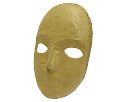 Brown Paper Mache Mask