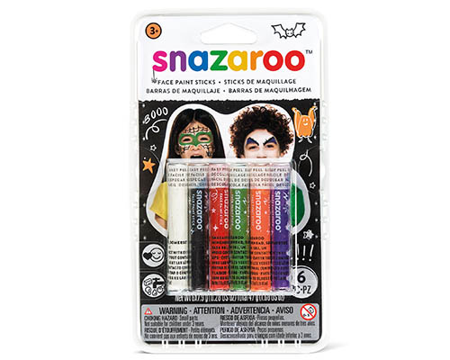 Snazaroo – Halloween Face Paint Sticks – Set of 6