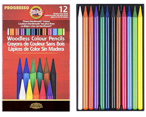 Koh-I-Noor Woodless Coloured Pencils  Set of 12