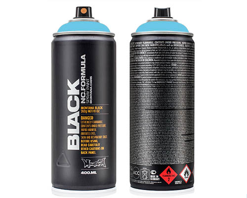 Montana BLACK Spray Paint – 400mL Can – Baby Blue