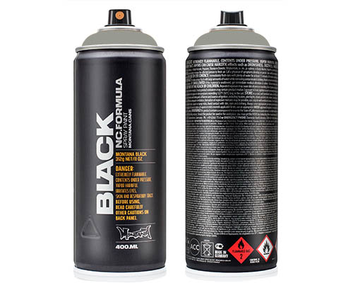 Montana BLACK Spray Paint – 400mL Can – Shark