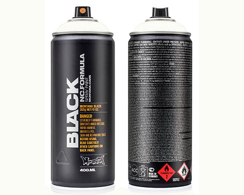Montana BLACK Spray Paint – 400mL Can – White