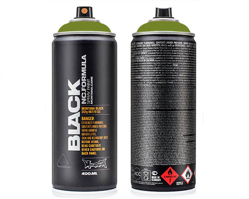 Montana BLACK Spray Paint – 400mL Can – Lost Island