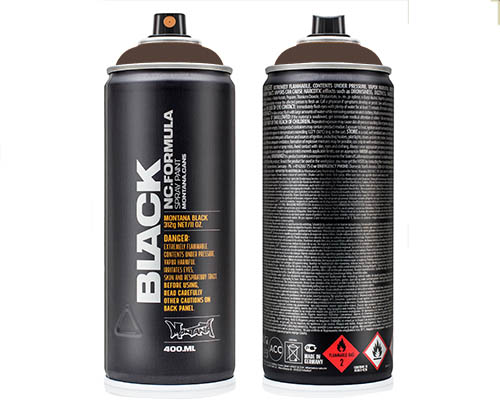 Montana BLACK Spray Paint – 400mL Can – Industrilor