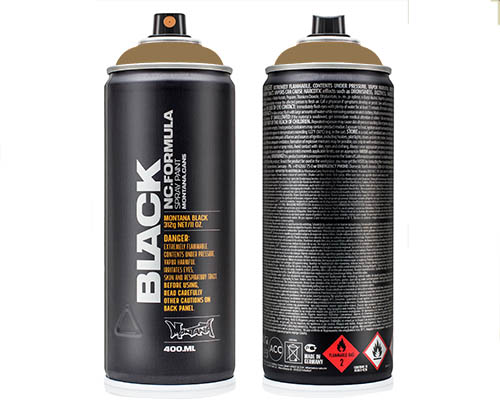 Montana BLACK Spray Paint – 400mL Can – Syrian