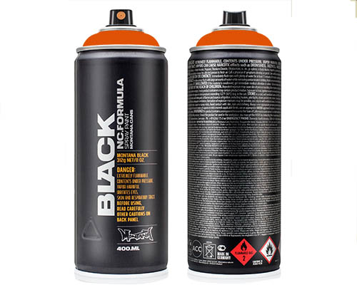 Montana BLACK Spray Paint – 400mL Can – Koi
