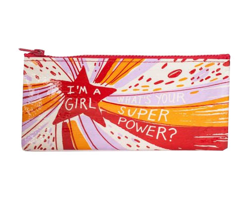 Blue Q Pencil Case – I'm A Girl. What's Your Superpower?