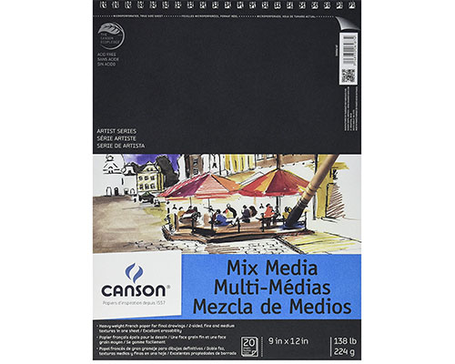 Canson Artist Series Mix Media Pad – 138lb – 9 x 12 in.