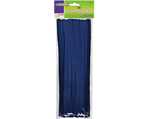 Chenille Stems 12 x 6mm Pack of 100 Dark Blue