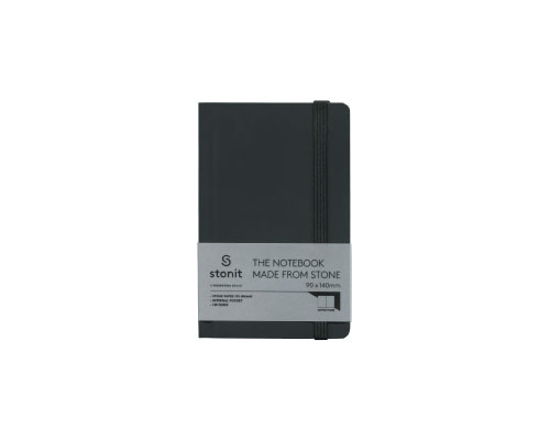 Stonit Hardcover Stone Paper Notebook - 3.5" x 5.5" - Black