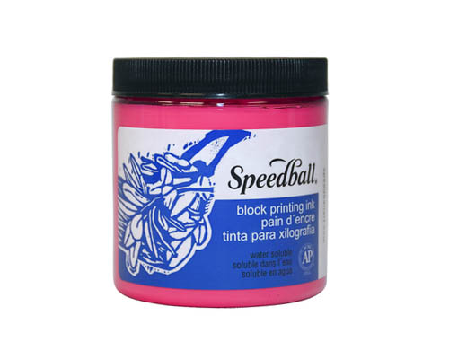 Speedball Water Soluble Block Ink 8oz Magenta