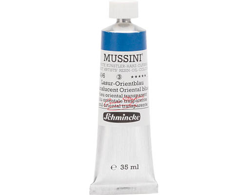 Schmincke Mussini Artists' Oil Colour - 35mL - Translucent Oriental Blue