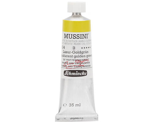 Schmincke Mussini Artists' Oil Colour - 35mL - Translucent Golden Green