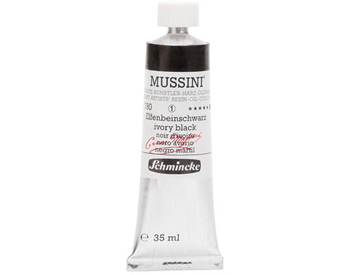 Schmincke Mussini Artists' Oil Colour - 35mL - Ivory Black