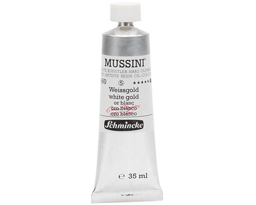 Schmincke Mussini Artists' Oil Colour - 35mL - White Gold