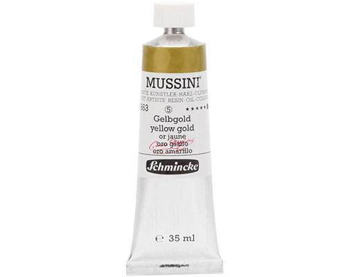 Schmincke Mussini Artists' Oil Colour - 35mL - Yellow Gold