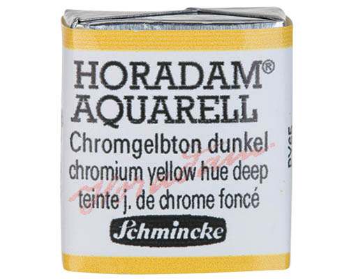 Schmincke Horadam Watercolour – Half Pan – Chrome Yellow Hue Deep