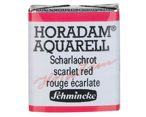 Schmincke Horadam Watercolour  Half Pan  Scarlet Red
