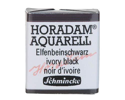 Schmincke Horadam Watercolour  Half Pan  Ivory Black