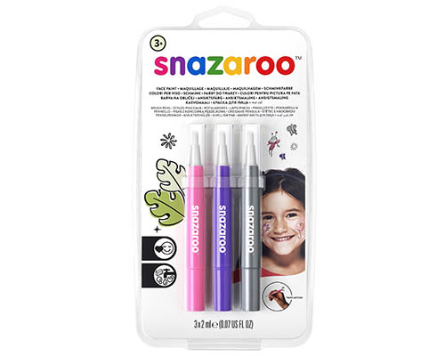 Snazaroo Face Paint Brush Pen Fantasy Pack – 3 Pens