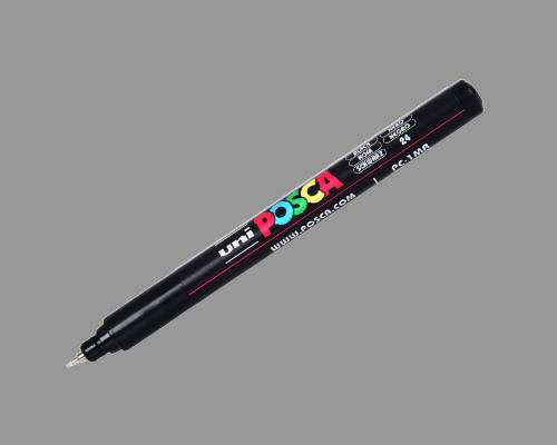 POSCA paint marker  PC-1MR  Ultra-Fine Tip  Silver