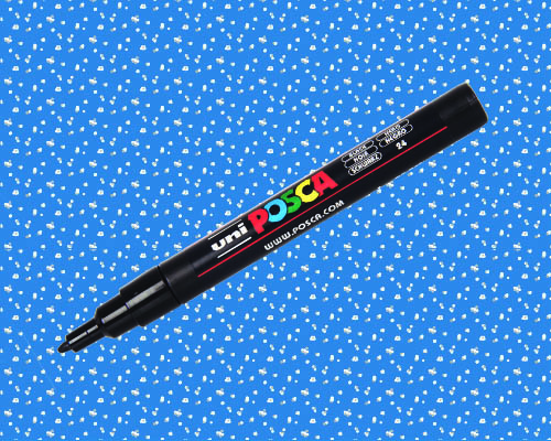 POSCA paint marker  PC-3M  Fine Tip  Glitter Blue