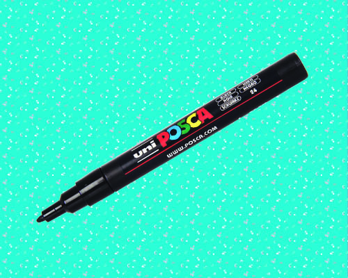 POSCA paint marker  PC-3M  Fine Tip  Glitter Light Blue