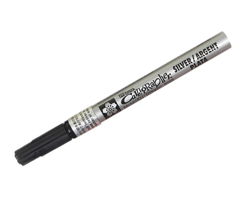 Sakura Pentouch Calligraphy Marker  Fine Nib  Silver